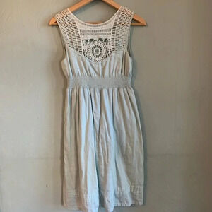 Romy lace crochet floral back mint green sundress